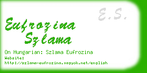 eufrozina szlama business card